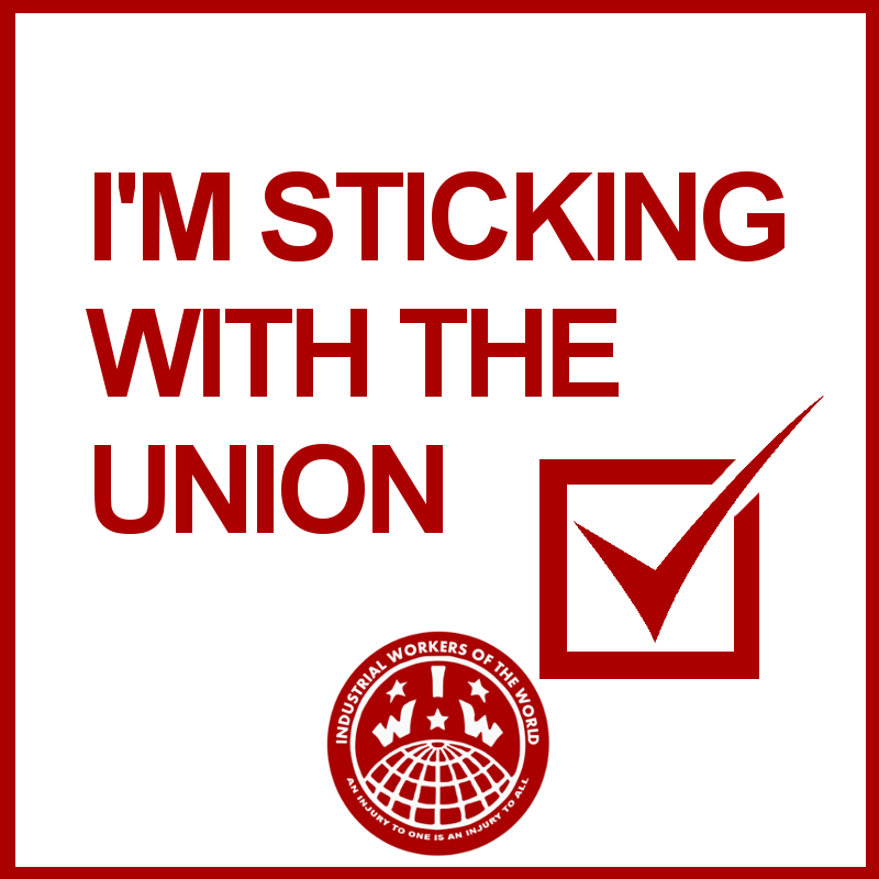 i'm sticking with the union